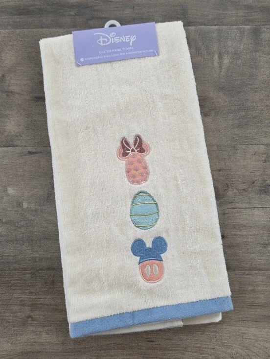 Disney Mickey & Minute Mouse Eggs Easter Hand Towel - Celebrate Together NWT