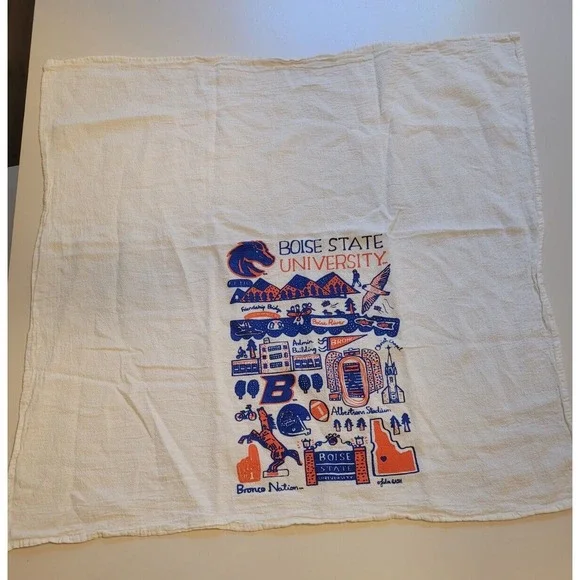 Boise State University Souvenir Kitchen Dish Hand Tea Towel Julia‎ Gash 24