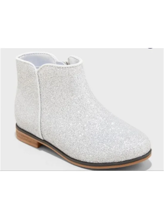 NEW Toddler Priya Zipper Glitter Booties Boots Cat & Jack 9