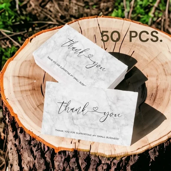 50 Cards Thank You For Supporting My Small Business Cards 3.5” X 2”