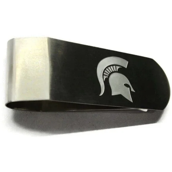 Money Clip MSU Michigan State University Spartans CC Card Cash Wallet Holder