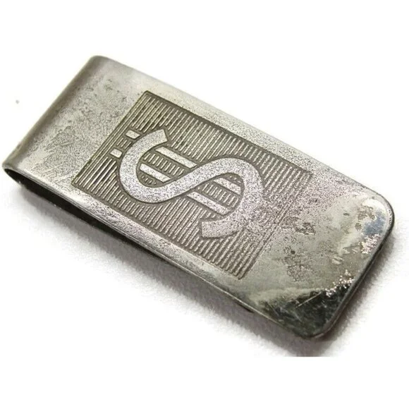 Dollar $ Sign Money Clip Stainless Steel Wallet Credit Card Cash Vintage Wear