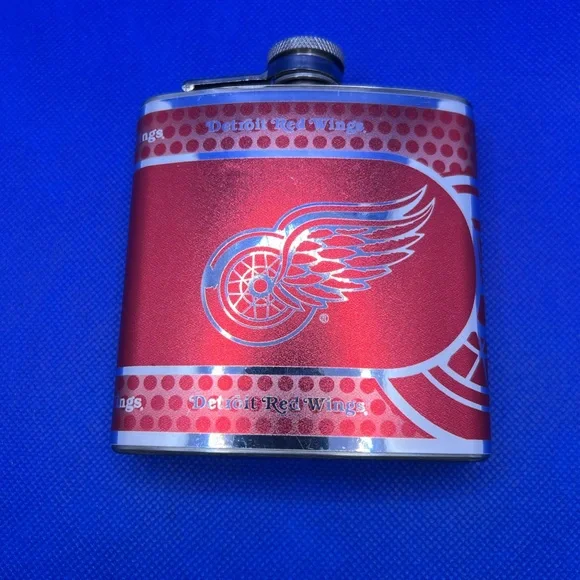 Detroit Red Wings Red Flask