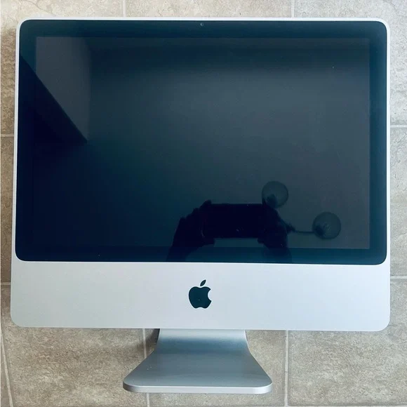 Apple Silver iMac with Black Display W/Comes Power Card Password Lock For Parts