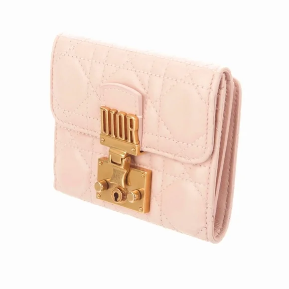 Dior Addict Pink Cannage Leather Wallet