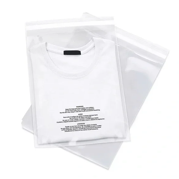 50 Poly Bags‎ 11x14 clear with suffocation warning