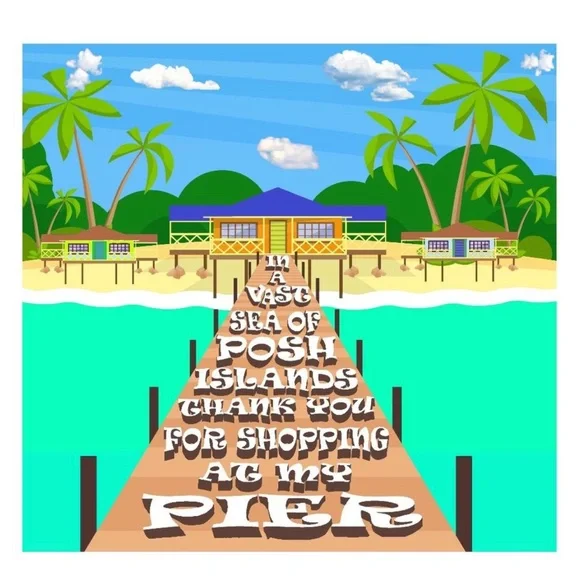 50 Square Stickers Tropical Island PRICE IS FIRM