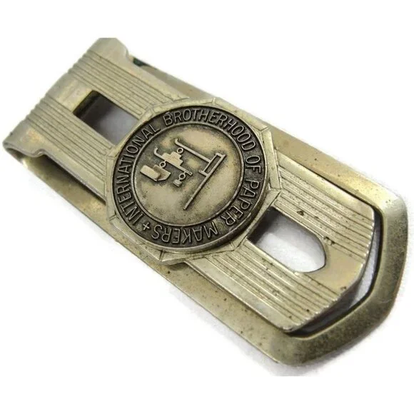 Vintage Brotherhood of Paper Makers Money Clip Bastion Bros. Rochester New York
