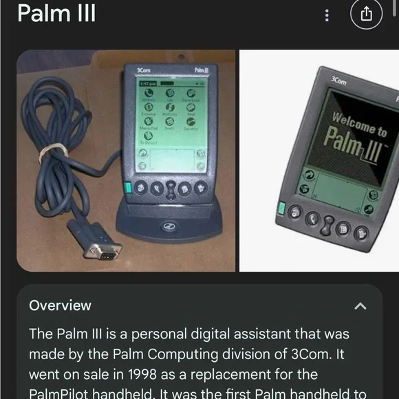 3Com Palm III Personal Digital Assistant