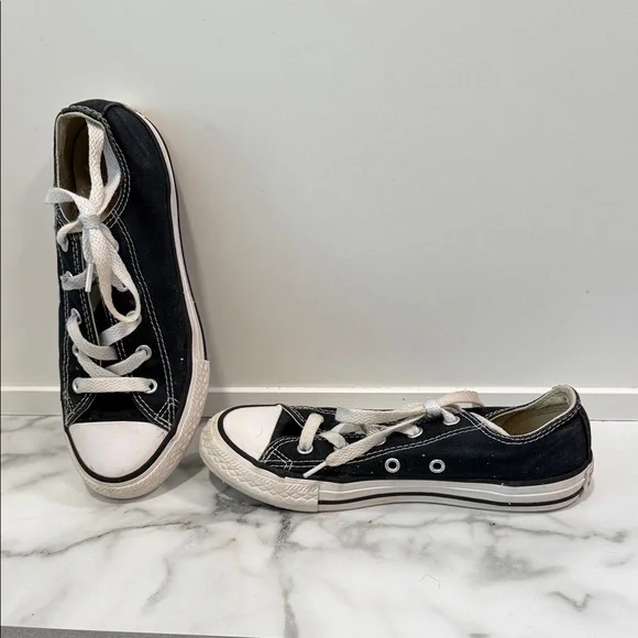 Converse Kids Black and White Sneakers size 2