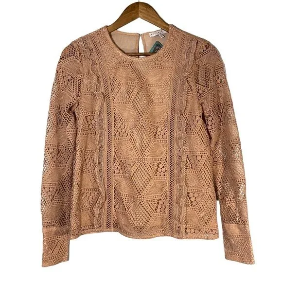 Current Air Womens Lace Top Mauve Size XS New With Tag NWT