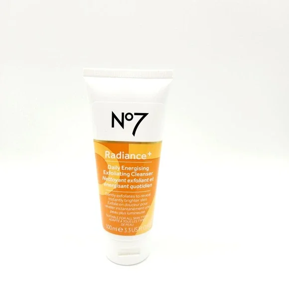 No7‎ Radiance+ Exfoliating Cleanser 3.38 oz Brightening Face Wash