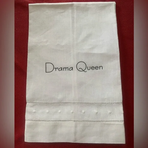 Drama Queen - Linen Hand Towel - New - No Tags