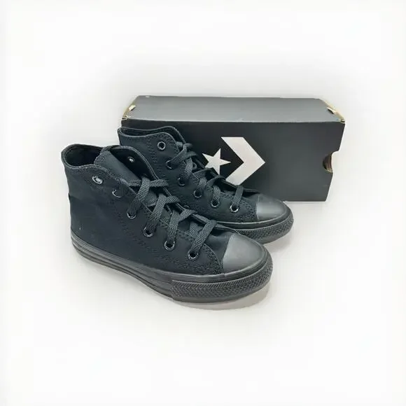Converse Chuck Taylors All Star High Top Black Shoes Size 12 Youth - New
