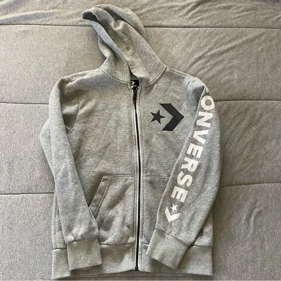 Converse Heather Gray Hoodie with‎ Logo