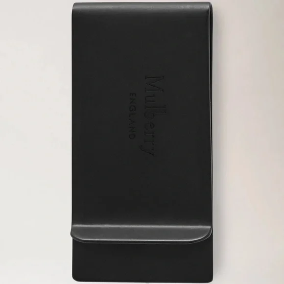 Mulberry Laser Cut Money Clip in Gunmetal Black Steel - MSRP $100 - NWT SAVE $50