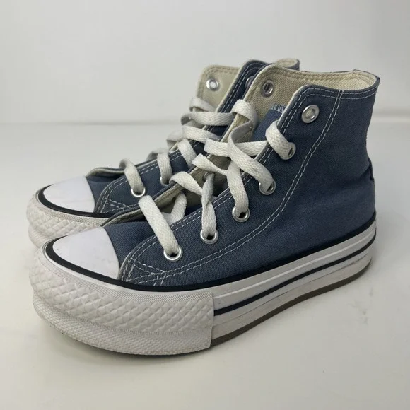Converse Chuck Taylor All Star EVA Lift Platform High Lakeside Blue Youth Sz 12