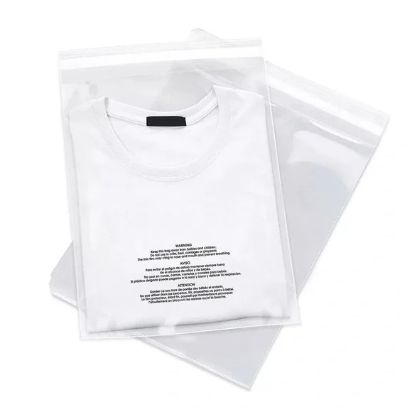 50 Poly Bags 11x14 clear‎ with suffocation warning