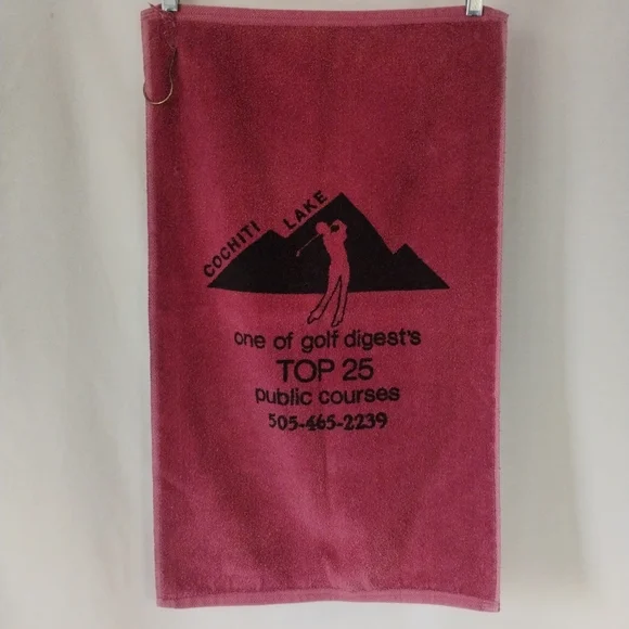 Vintage Cochiti Lake Sports Gear Clip On Golf Towel Very Faded & Distressed