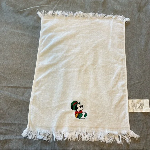 Vintage‎ Disney Christmas Hand Towel Mickey Mouse Caroling