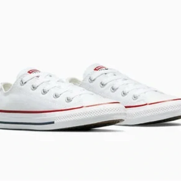 Converse Kids White and Red Sneakers