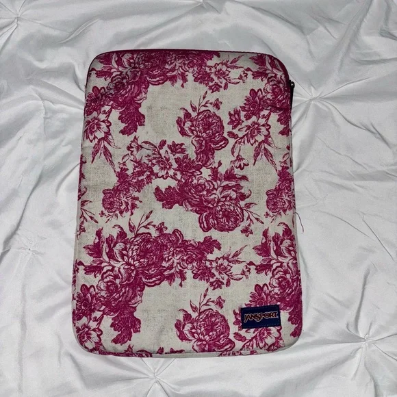 Jansport Pink Floral Laptop Sleeve