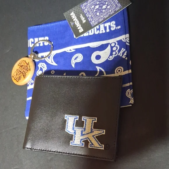 New UK Black Leather Wallet 3 Piece Gift Set For Men