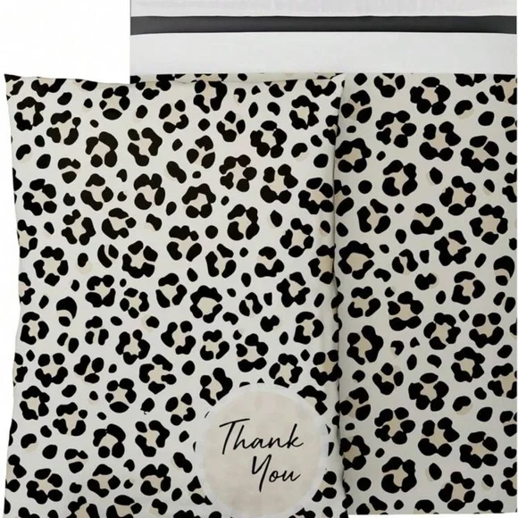 Leopard Print Thank You Poly Mailers, 20 ct