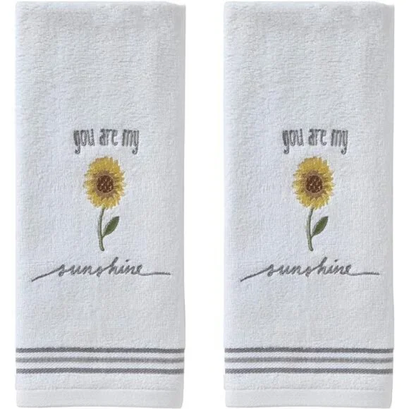 Home by Saturday Knight Ltd. Sunshine Hand Towel (2-Pack), White