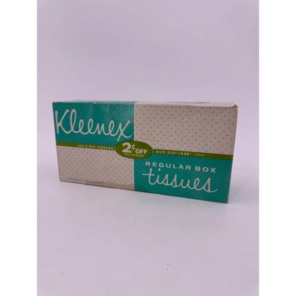 Vintage Kleenex Tissues‎ Pure White 1938 SIZE 9.33