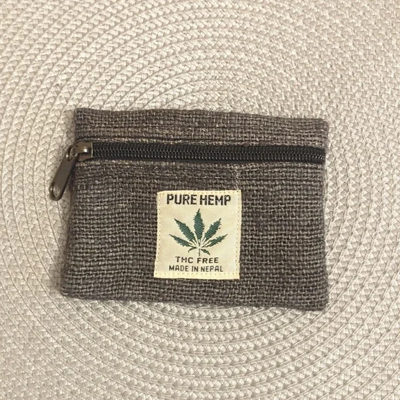 Hemp coin pouch