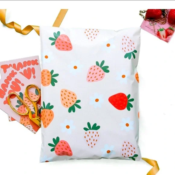 Strawberry Print Polymailer Shipping Bags 10