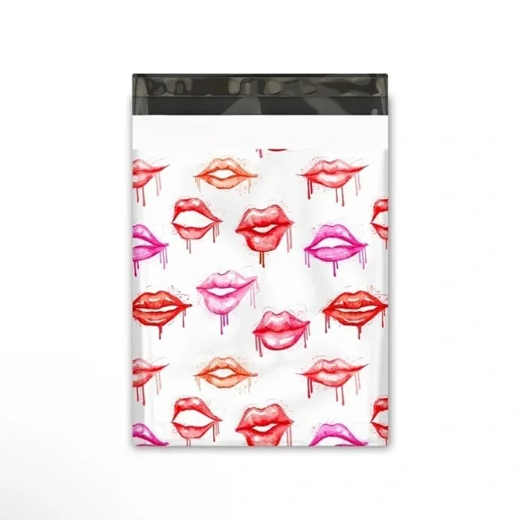 15 count, 10x13” Kiss Lips Polymailer Bags