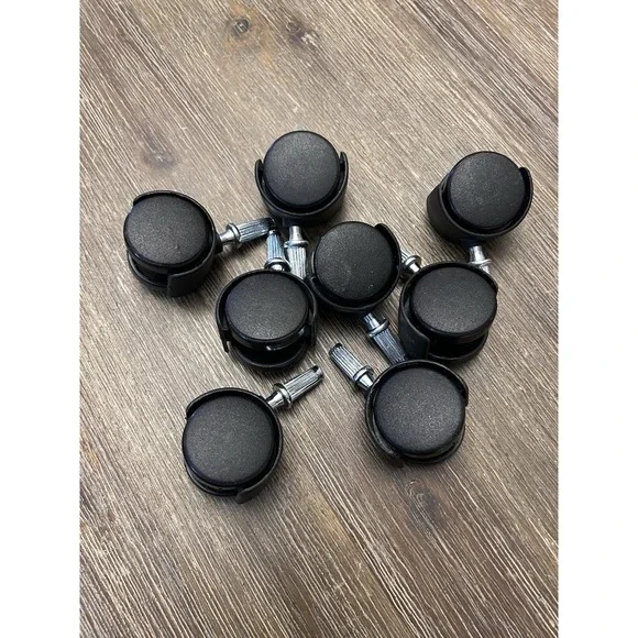 Desk Chair Heavy Duty Carpet Casters | Twin Wheel Rollers | Set of 8 Replacement