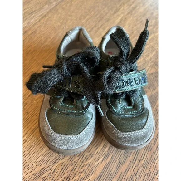 Roberto Cavalli Devil's Toddler Shoes – Leather – Green‎ & Gray – EU 22 / US 6