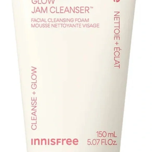 Innisfree cherry blossom Glow Jam Cleanser — Pink Facial Cleansing Foam
