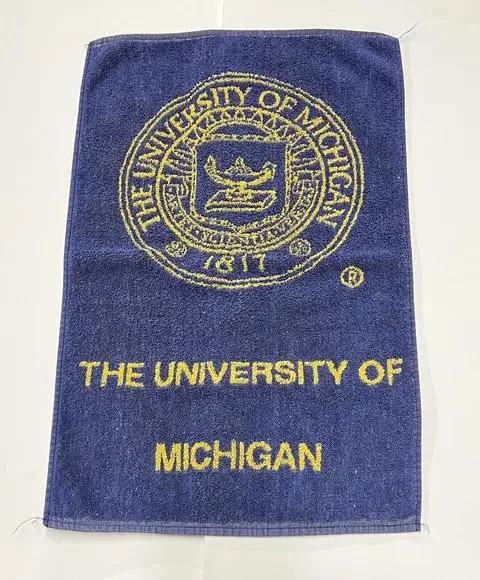 Vintage University Of Michigan Wolverines Cannon Mills Hand Towel 24”x15.5” USA