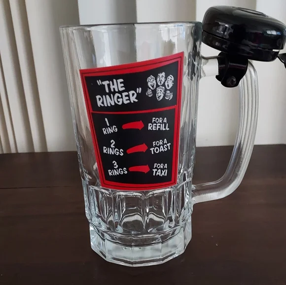 NEW Novelty Gift Beer Mug with Ringer