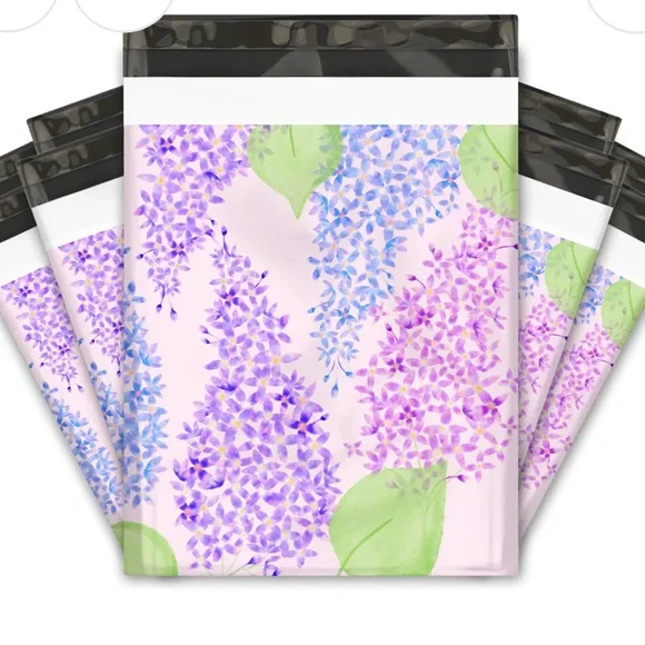 10x13 Lilacs Designer Poly Mailers - 10 pcs