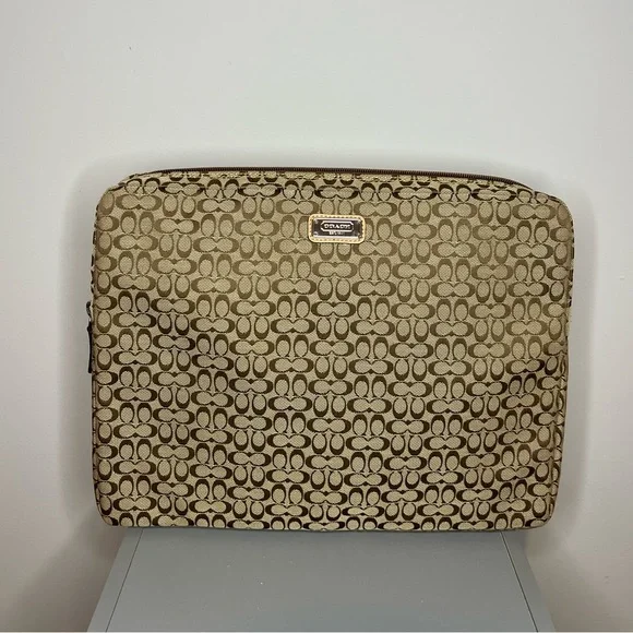 Coach Monogram Print Laptop Bag