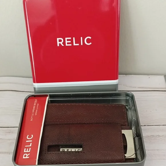 Relic Dark Brown Leather Mens Wallet
