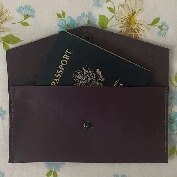 Handmade Genuine Leather Women’s Wallet Passport Holder