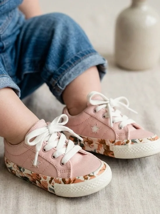 Converse pink floral one star oxford converse kids shoes sneakers