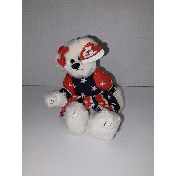 ty Franny Attic Treasures Beanie Babies‎ Bear Patriotic 1993