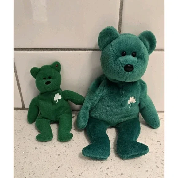 Ty Beanie Baby & Buddy Erin Irish‎ St. Patrick's Day Bear Plush Set