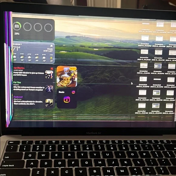 MacBook Air with Damaged Screen