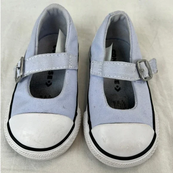 Converse All Star Mary Jane Toddler Infant Shoes Light Blue‎ Size 4