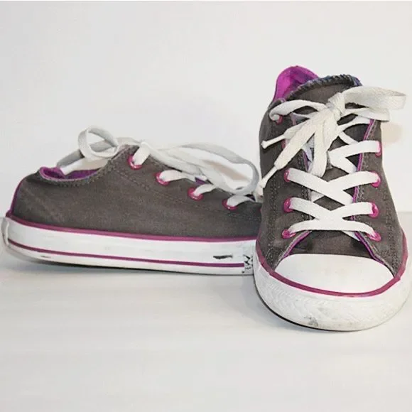 Converse All Star Gray Purple Shoes Sneakers