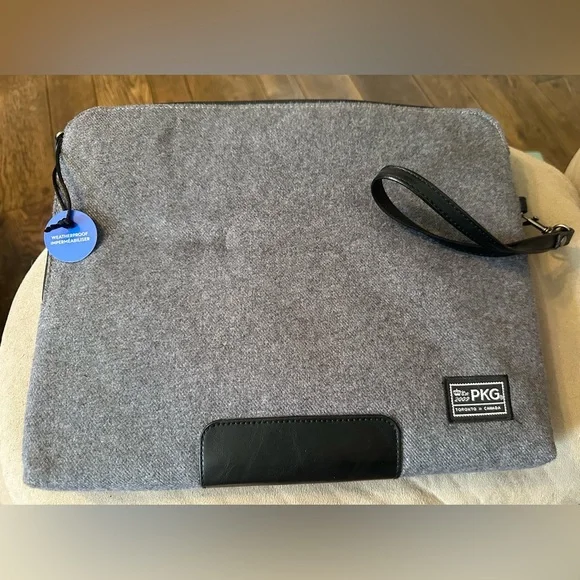 Gray and Black Laptop Bag