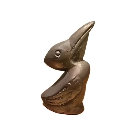 Small Vintage Brass Pelican Figurine 2